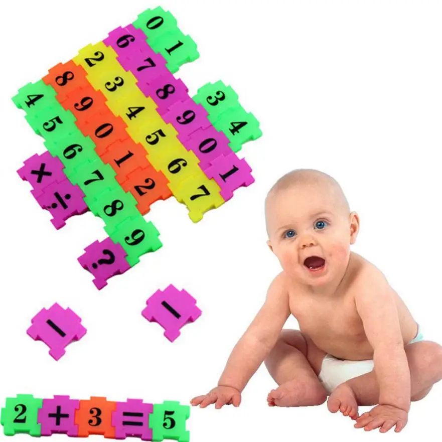 Shaunyging #3018 36 шт. ребенка Номер Символ головоломки пены Математика Обучающие игрушки подарок
