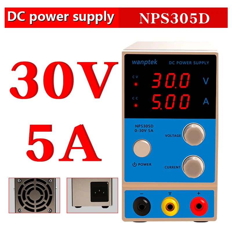 

30V 60V 100V 3A 5A 10A Wanptek adjustable dc power supply Variable Regulated the power model Digital switching DC power supply