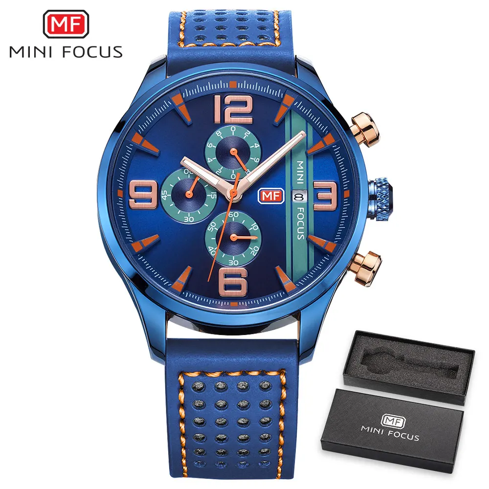 

MINIFOCUS Chronograph Mens Watches Top Brand Luxury Sports Military Quartz Watch Men Waterproof Male Clock Auto Montre Homme