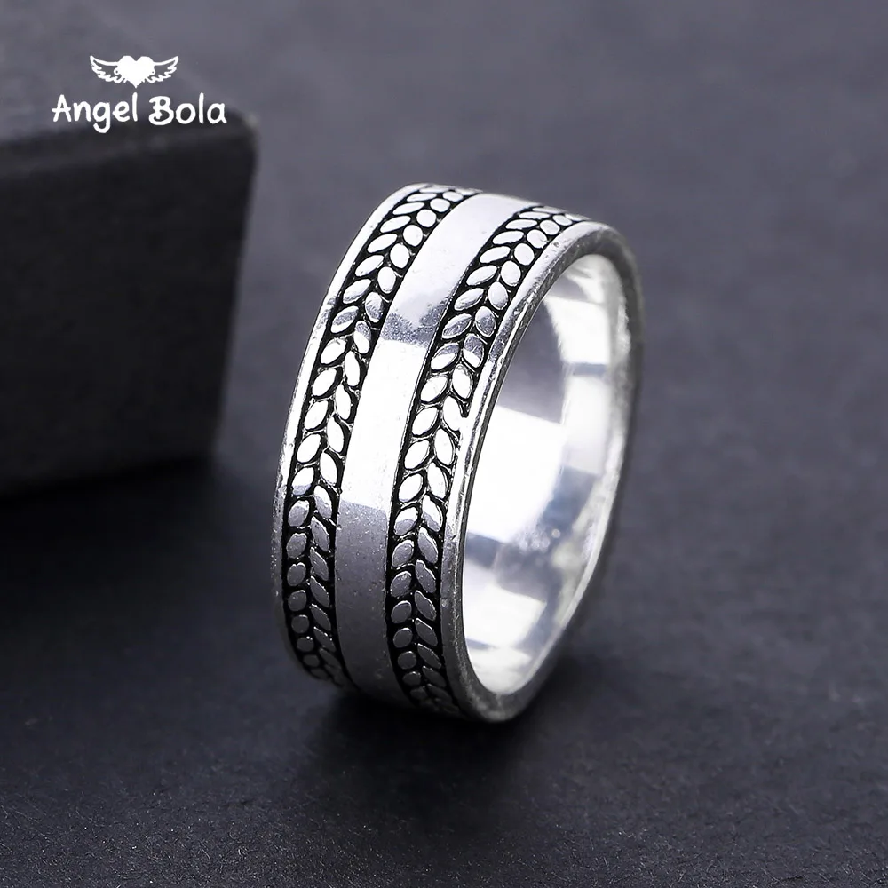 

Ancient Silver Punk Buddha Ring Big Size Rings Retro Vintage Biker Large Antique Men's Rings for Seal Men Rock Mens Jewelry