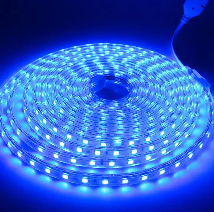 SMD 5050 AC 220 V Светодиодная лента наружная Водонепроницаемая светильник 1M 2M 5M 10M 20M 25M