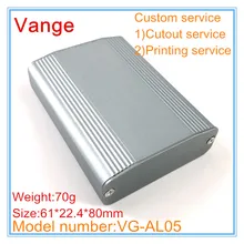 1 шт./лот экструдированный металлический профиль корпус 61*22,4*80 мм 6063-T5 алюминиевый корпус Корпус для электрический аппарат продукт