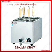 EH674 4-basket electric counter top pasta cooker for commerical use