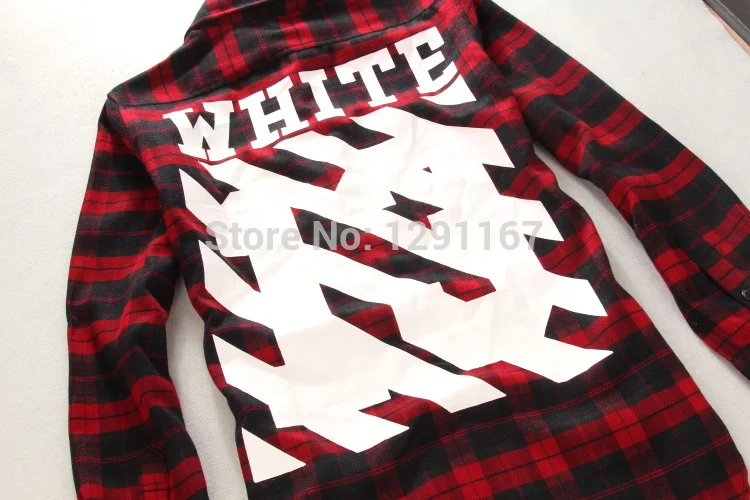 Off White C/o Virgil Abloh Pyrex Vision Plaid 4 Colors Long Sleeve - Shirts AliExpress