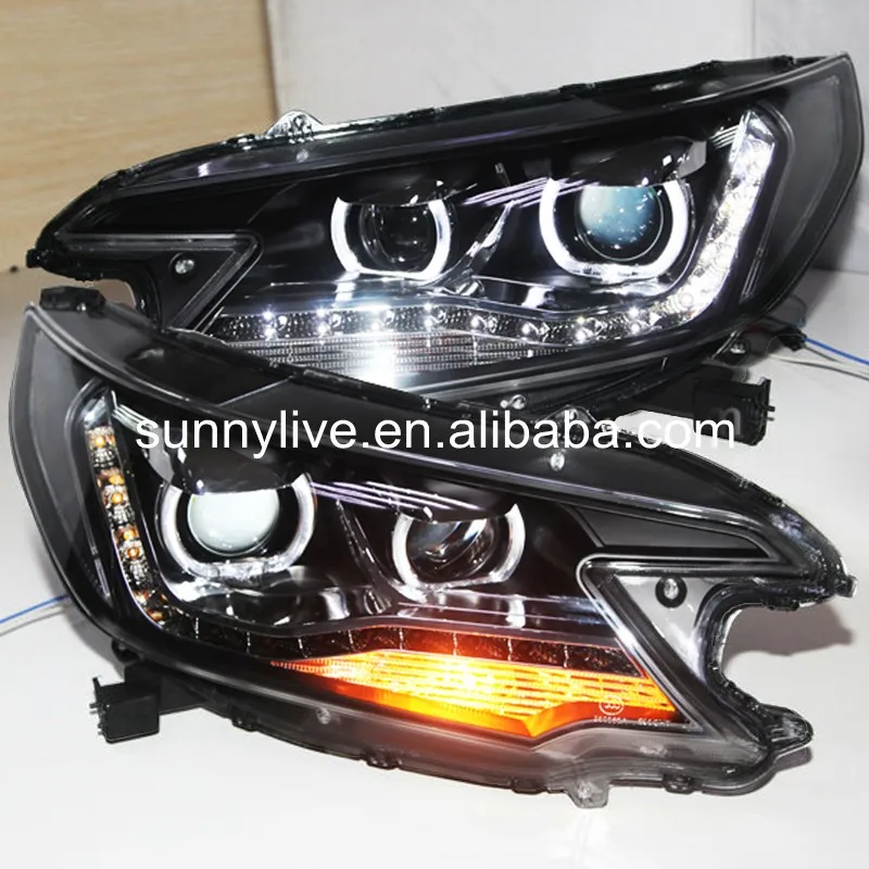 Головной светильник s для Хонда сrv 2012 2014 год LED U Стиль Ангельские глазки спереди с