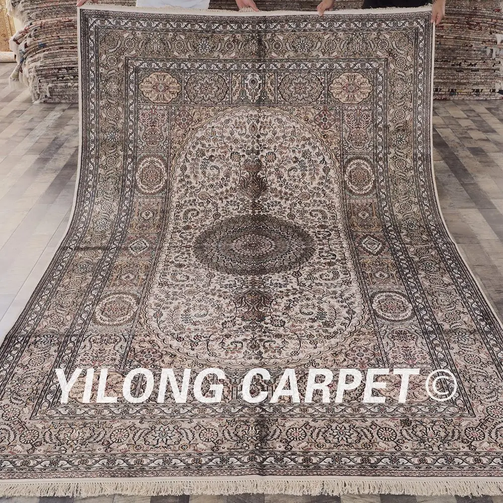 YILONG 6'x9' Vantage turkish silk carpet handmade living room carpet