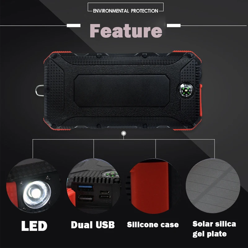 Power Bank waterproof 30000mAh Power Bank For iPhone Samsung Huawei Type C PD Fast Charging 3.0 USB Powerbank External Battery
