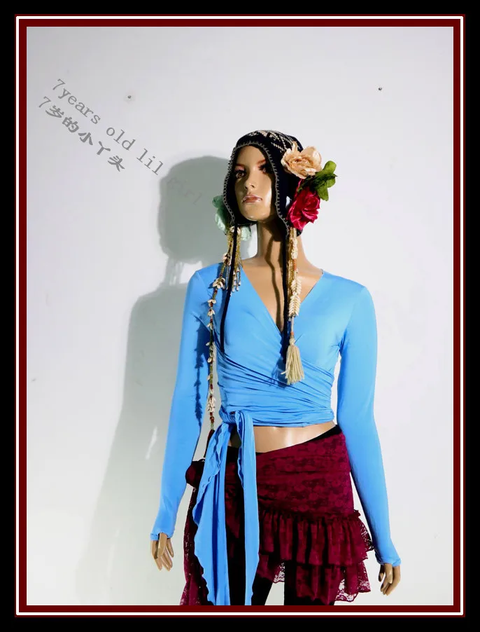 

Belly dance top belly dance costume modal YOGA modal Lycra cotton top HHW07-11