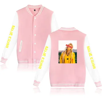

Bomber Jacket Men 2019 Billie Eilish Zip Up College Baseball Uniform Casual Men's Jackets Coat for Men Hoodie Harajuku Tracksuit