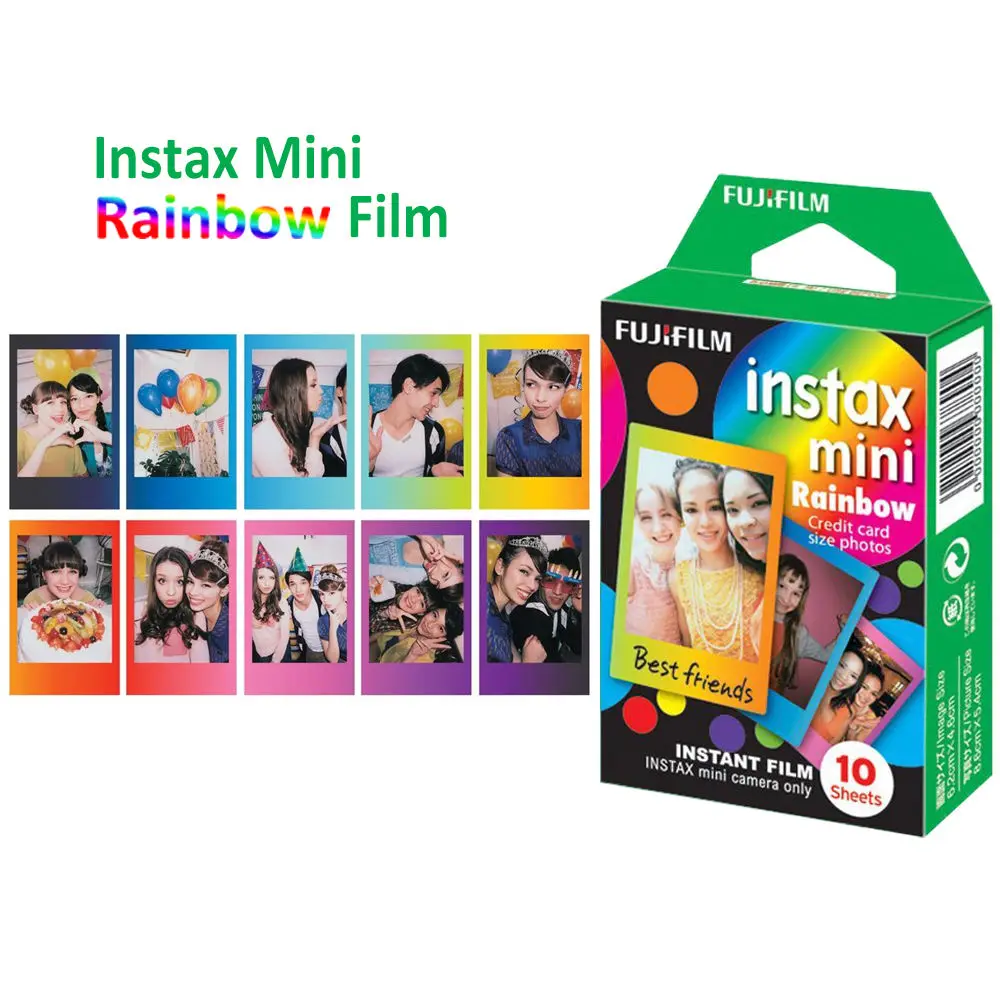 Fujifilm Instax Mini Rainbow Airmail Candy Pop 30 листов фотобумаги для 11 8 9 25 50 мгновенная пленка