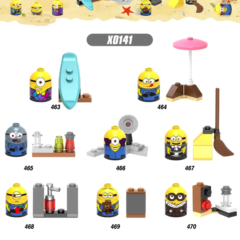 

Super Heroes Space Wars Cartoon Anime Movie New Minions Despicable Me Bricks Building Blocks Collection Toys for children X0141