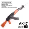 1/6 Scale AK47 Rifle Toy Gun Model Assembly Puzzles Building Bricks Gun Soldier Weapon For Action Figures 1
