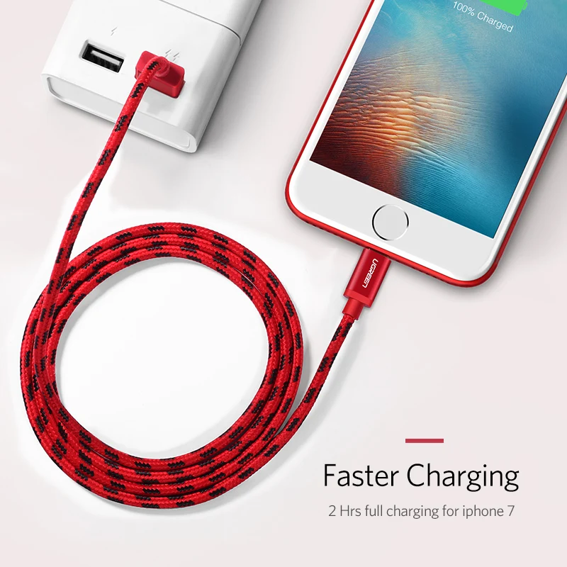 Ugreen ل كابل iPhone البرق إلى كابل يو اس بي ل فون 8 Xs ماكس XR 7 سريع كابل شحن الهاتف المحمول كابل شاحن يو اس بي الحبل