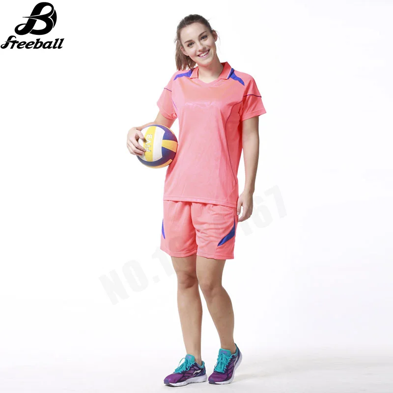 Women Volleyball Sets Breathable Short Sleeve Football Jerseys Soccer