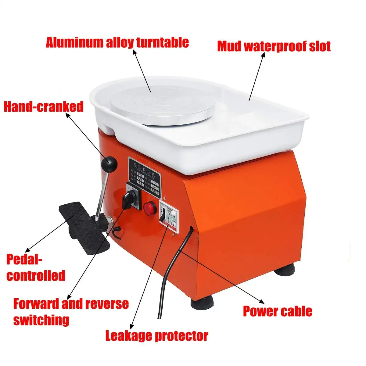 Pottery Wheel Machine 25cm AC 220V 550W Flexible Manual pedal Ceramic Work Ceramics Clay Art With Mobile Smooth Low Noise