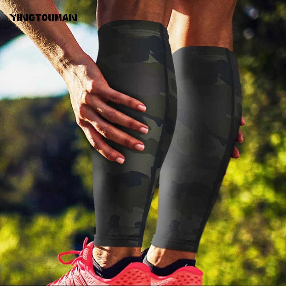 

YINGTOUMAN 2pcs/lot Outdoor Football Cycling Calf Compression Sleeve Protector Knee Brace Sports Safety Leg Warmer