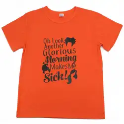 Для женщин модные женские футболки короткий рукав Повседневная футболка Рубашка с буквенным принтом Топ Femme свежий Стиль Оранжевый Топ