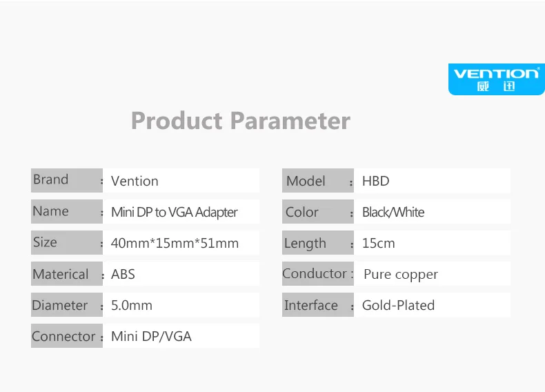 Vention мини дисплейный порт для интерфейса Thunderbolt порт дисплея DP мужчин и женщин VGA кабель адаптера для Apple MacBook Air iMac Pro Mac