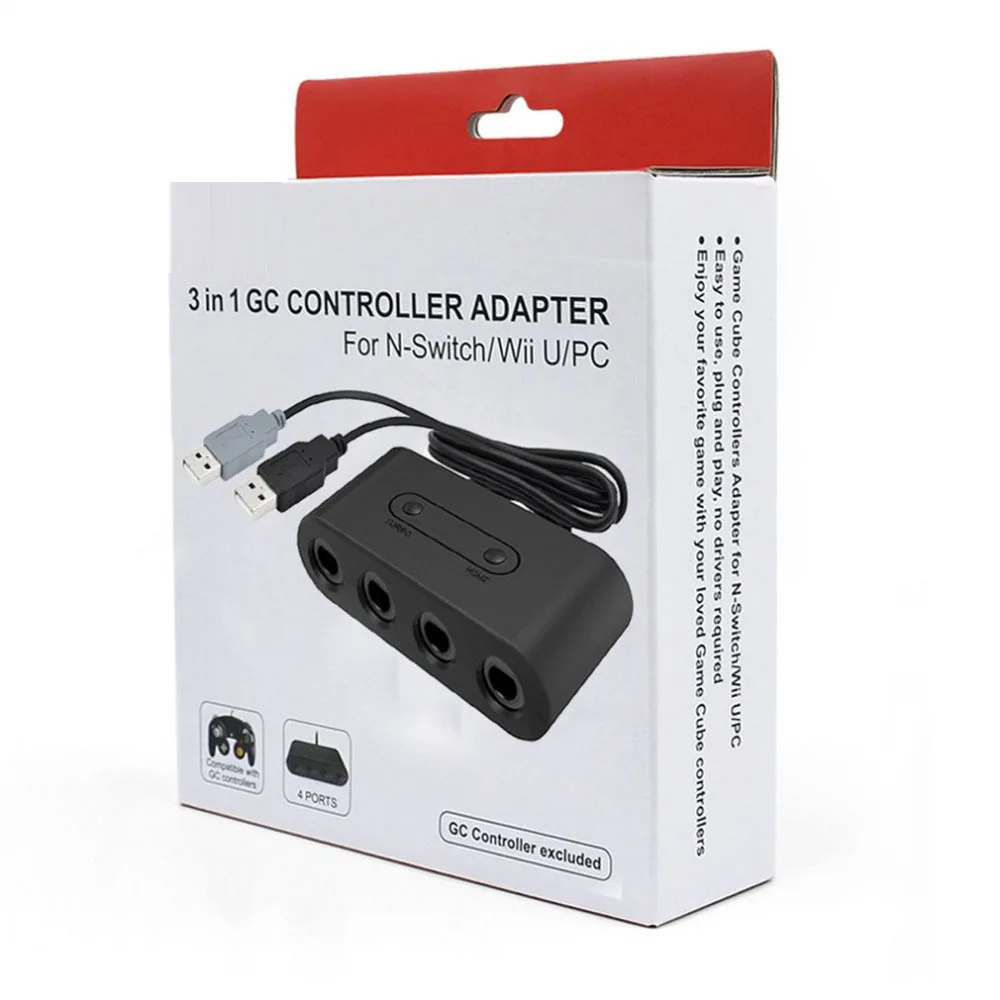 4 порта для контроллеров GameCube GC USB адаптер конвертер Nintendo Wii U PC NGC ПК игровые
