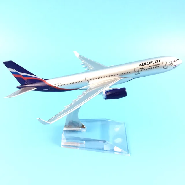 AIR PASSENGER PLANE AEROFLOT 16CM A330 AIRCRAFT MODEL MODEL PLANE SIMULATION 16CM ALLOY CHRISTMAS TOYS GIFTS CHILDREN 4