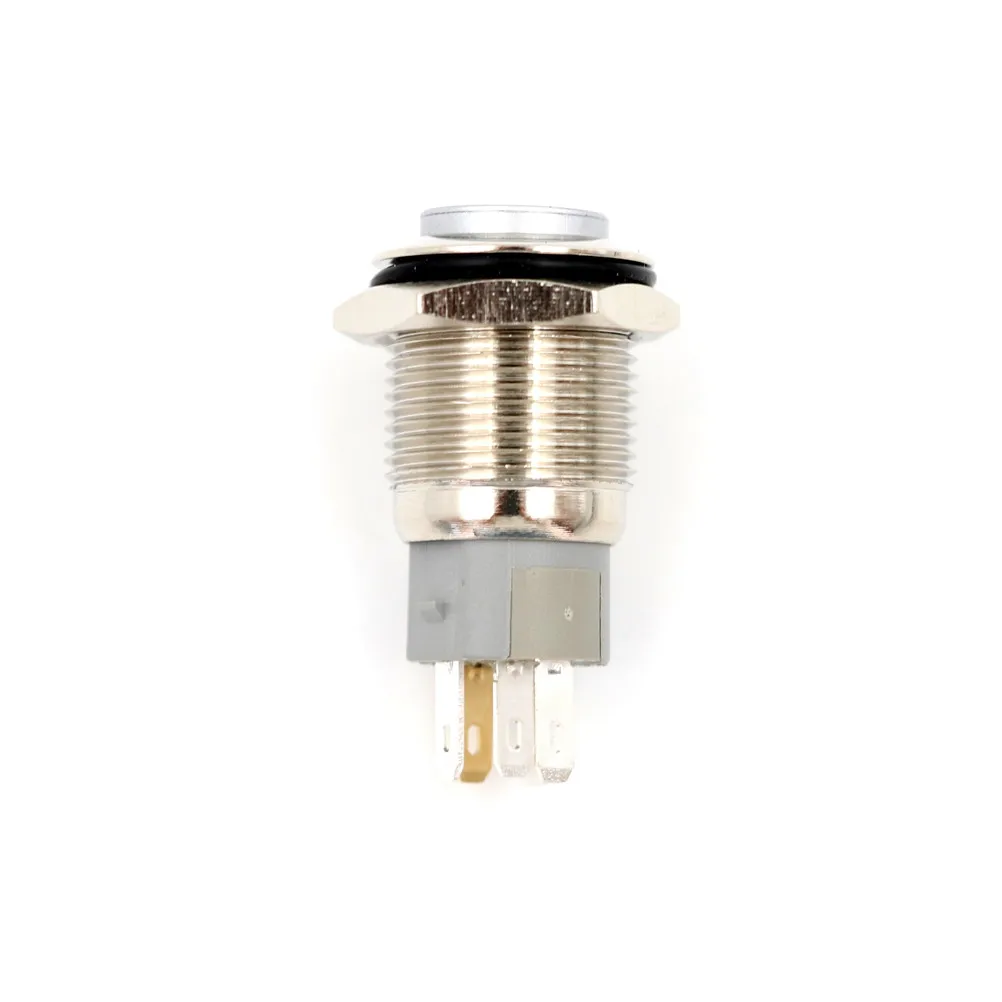 1PC 12V Car LED Light Momentary Horn Button Metal Switch Push Button Car Boat Bell Horn Parts 16mm