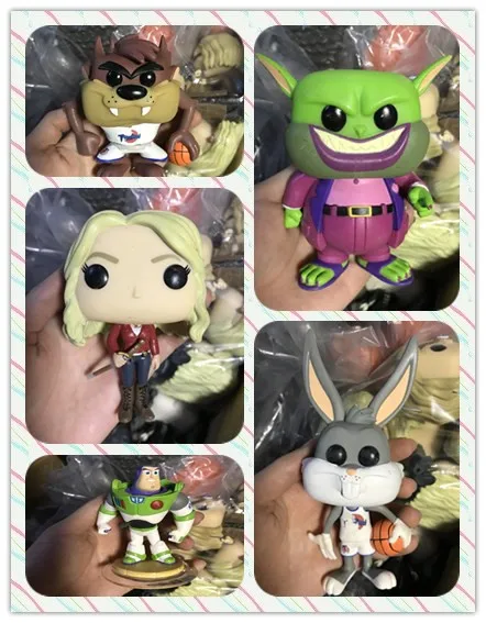 

Funko POP Imperfect Bugs Bunny Rabbit Space Jam Taz with Basketball, Once Upon a Time Action Figure Collectible Model Loose Toy