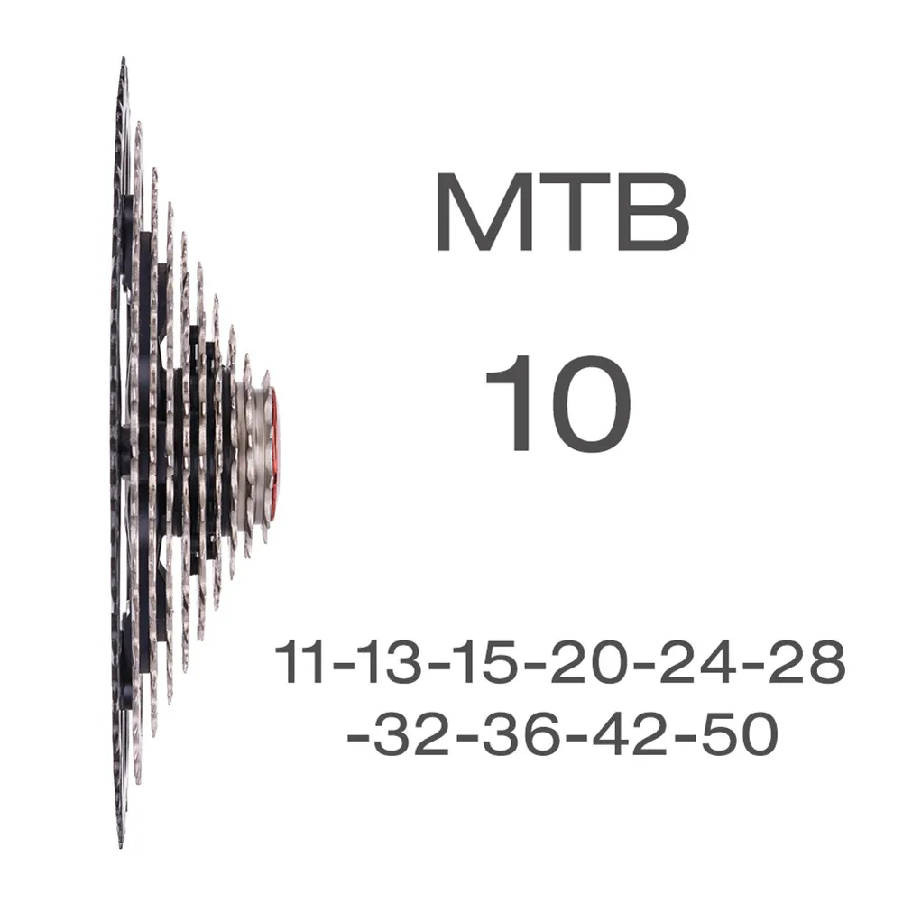 10 Скорость 11-50 т MTB горный велосипед 10 s 20С 30С кассета трещотка велосипедная Запчасти для K7 XT SLX модными принтами XO X0 X9 X7