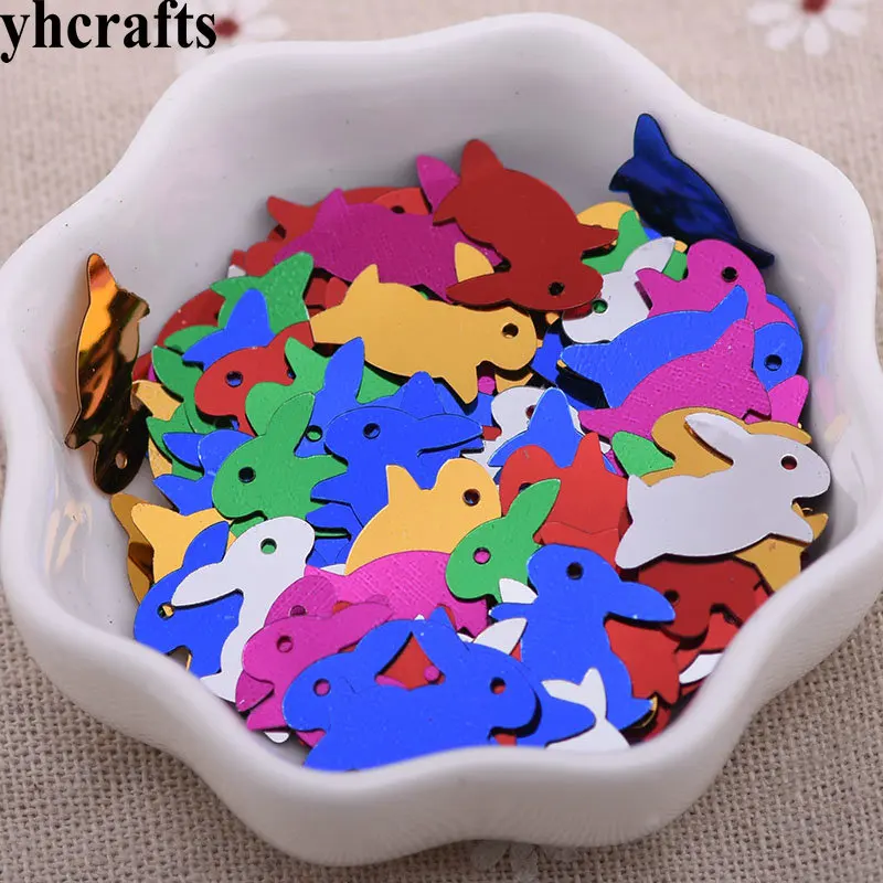 

25gram/Lot Easter rabbit sequins.Craft material Kindergarten arts and crafts DIY toy Intelligence Creative activity item OEM
