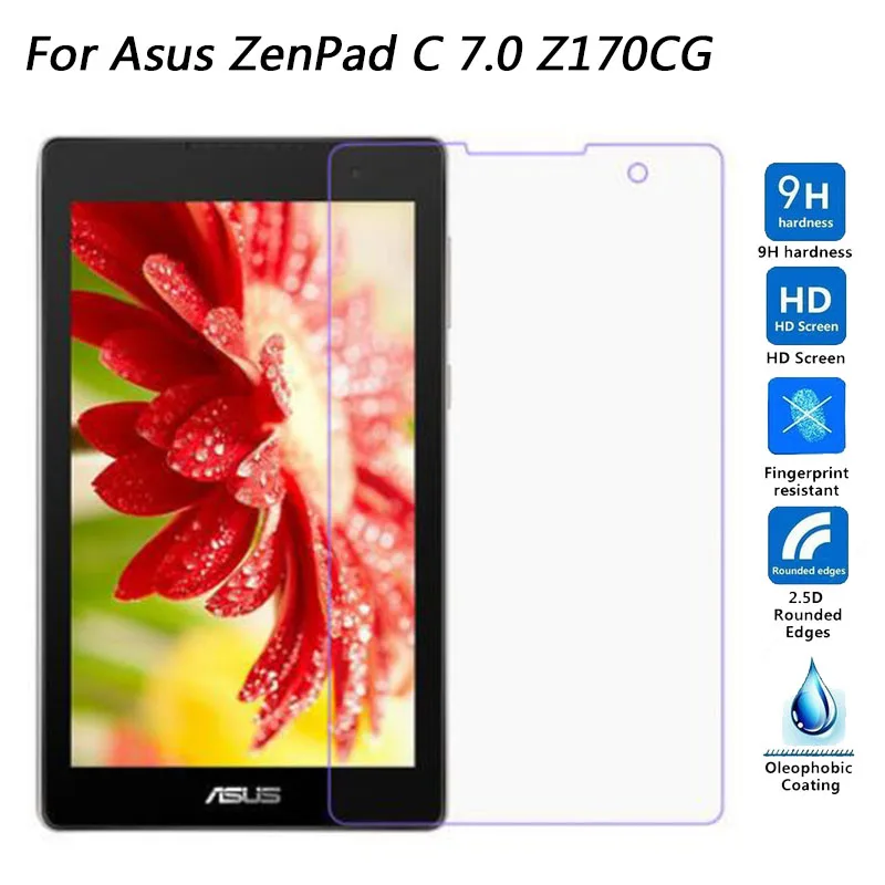 

Tempered Glass For ASUS ZenPad C 7.0 Z170 Z170CG Z170CX Z170C P01Y P01Z 7" inch Screen Protector 9H Toughened Protective Film