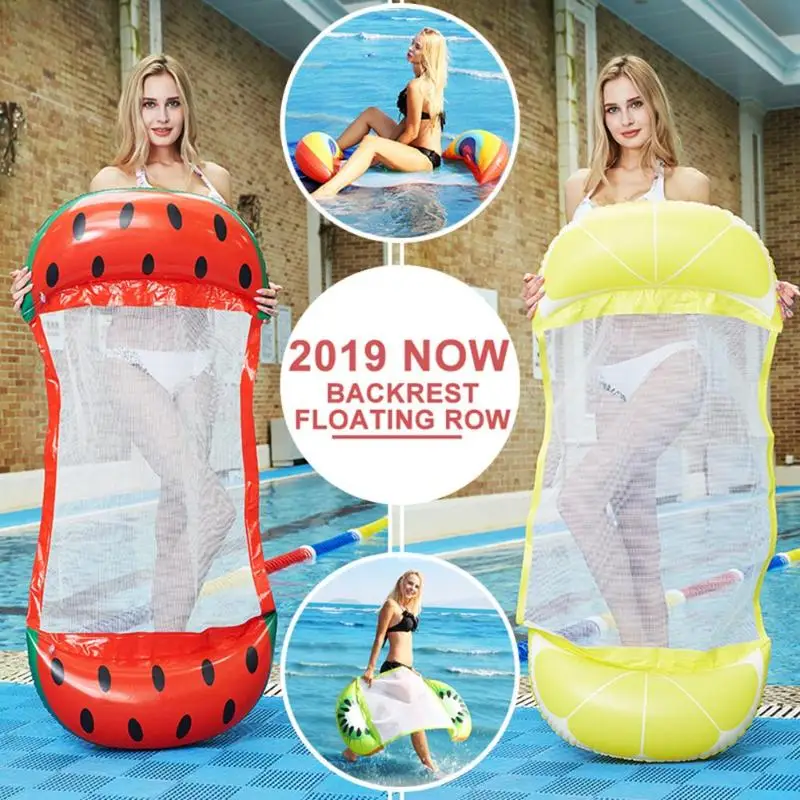 buy 1PC Inflatable Pool Float Bed Water Sport Recreation Floating Row Foldable Floating Bed Recliner Seat Water Relaxation Swimming