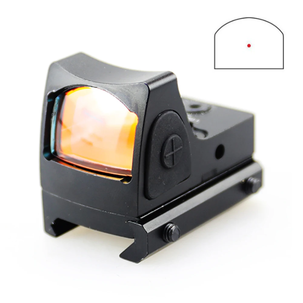 

Mini Tactical Red Dot Sight Collimator Pistol Airsoft Hunting Rifle Reflex Sight Scope With 20mm Weaver Picatinny Rail.