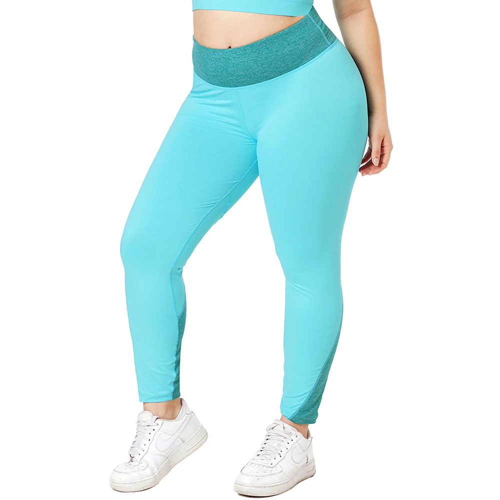 Sapphire-Heathered-Splice-Plus-Size-Yoga-Pants-LC77114-4-3