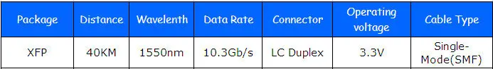 Для Alcatel совместимый, XFP-10GE-ZR80 одномодовый 70-80 км 10G XFP ZR модуль приемопередатчика