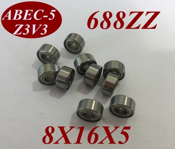 

500pcs Low noisy 688 ZZ 688ZZ 688Z 688-ZZ 8X16X5 MM Deep groove ball bearing micro miniature small bearing motor bearing