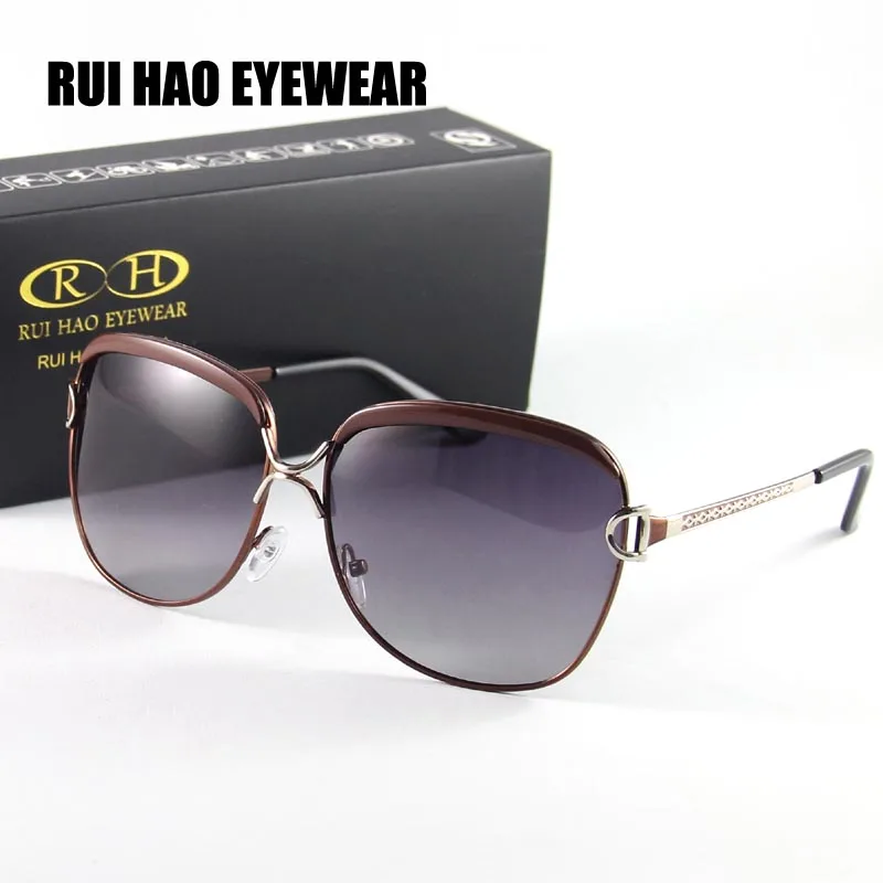 RUI HAO EYEWEAR брендовые Модные женские очки для вождения поляризованные солнцезащитные очки женские солнцезащитные очки UV 8702