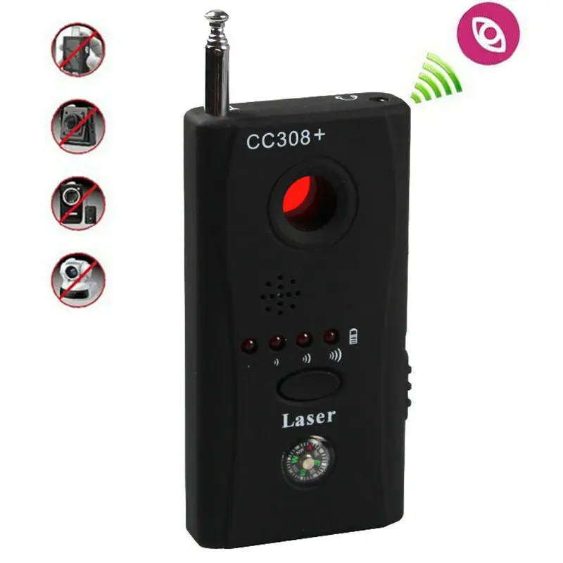 

5pcs/lot Wholesale CC308 Anti Mini Camera RF Signal Bug Detector GPS Device Tracer Finder Wireless Signal Scanner Detector New