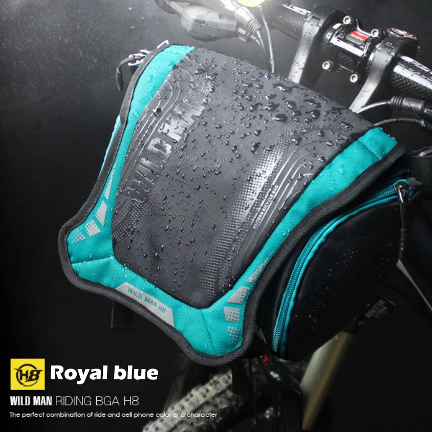 

WILD MAN Mountain Road Bike Front Tube Cycling Bag Bicycle Handlebar Pack Waterproof Rainproof Bicycle Accessorie Shoulder Bag