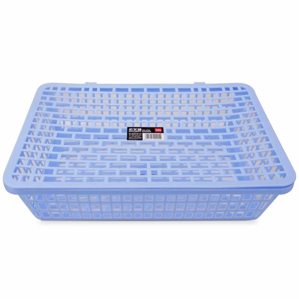 

Deli 1pcs 924 file basket collection basket file basket briefcase A4 plastic file box collection basket storage box office