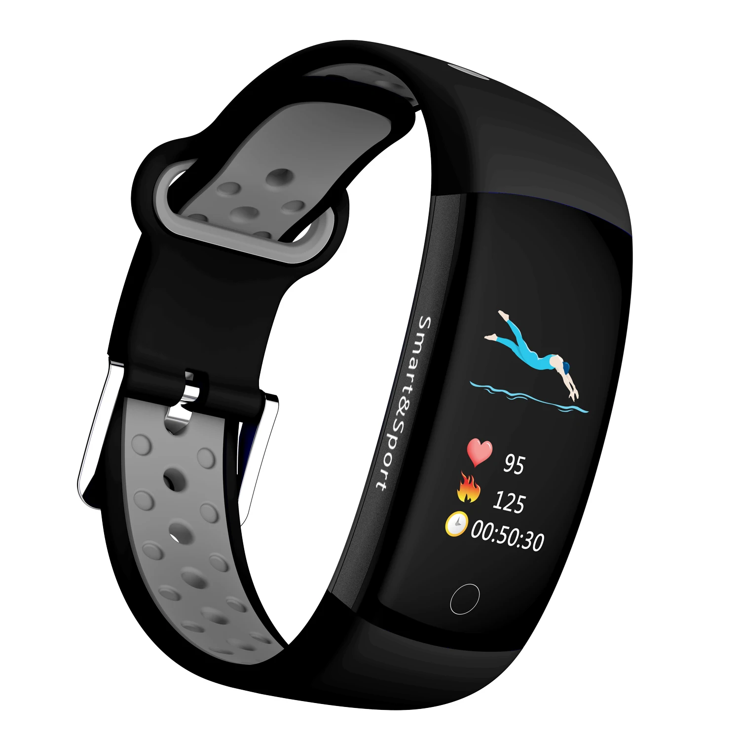 NEW Q6S 0.96 Inch Touch Screen Color Screen Smart Bracelet IP68 Sport Smart Watch Blood Pressure Exercise Heart Rate Monitoring