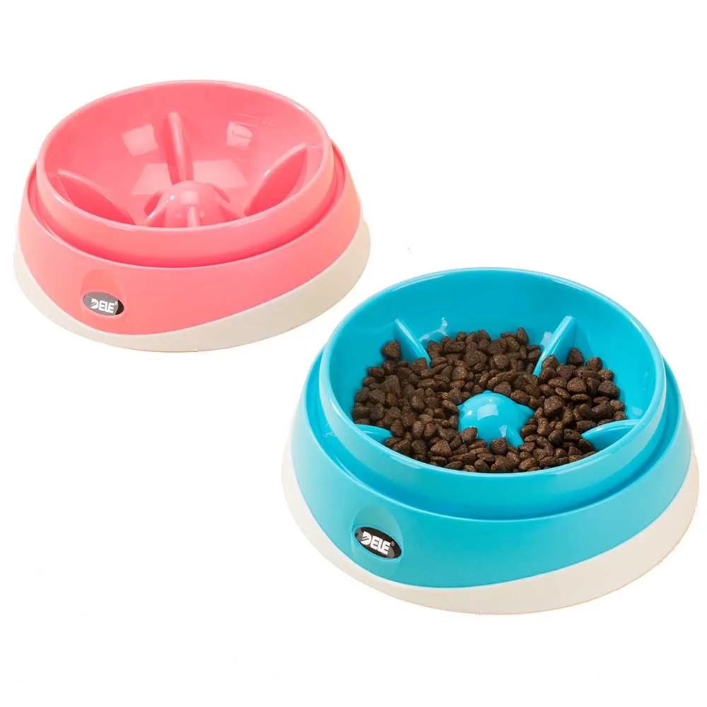 Image Fun Interactive Feeder Slow Feed Drink Water Bowl Healthy Eating Diet Bloat Stop Happy Foraging Bowl for Dog Pet S M L