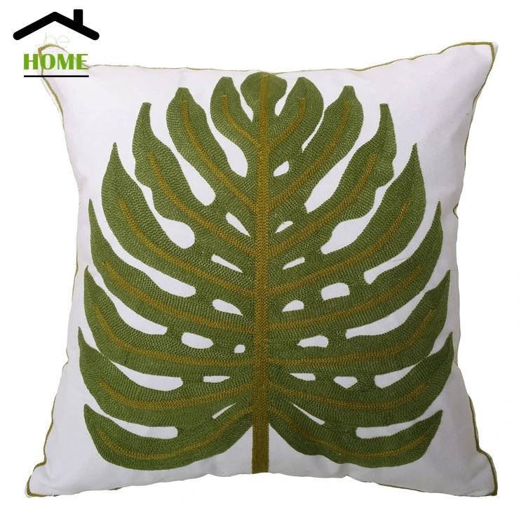 

Contemporary tropical Palm Leaf Fashion Leisure Decorative Pillow Case Christmas Gift Cushion Cover 45 x 45 cm Sell by piece