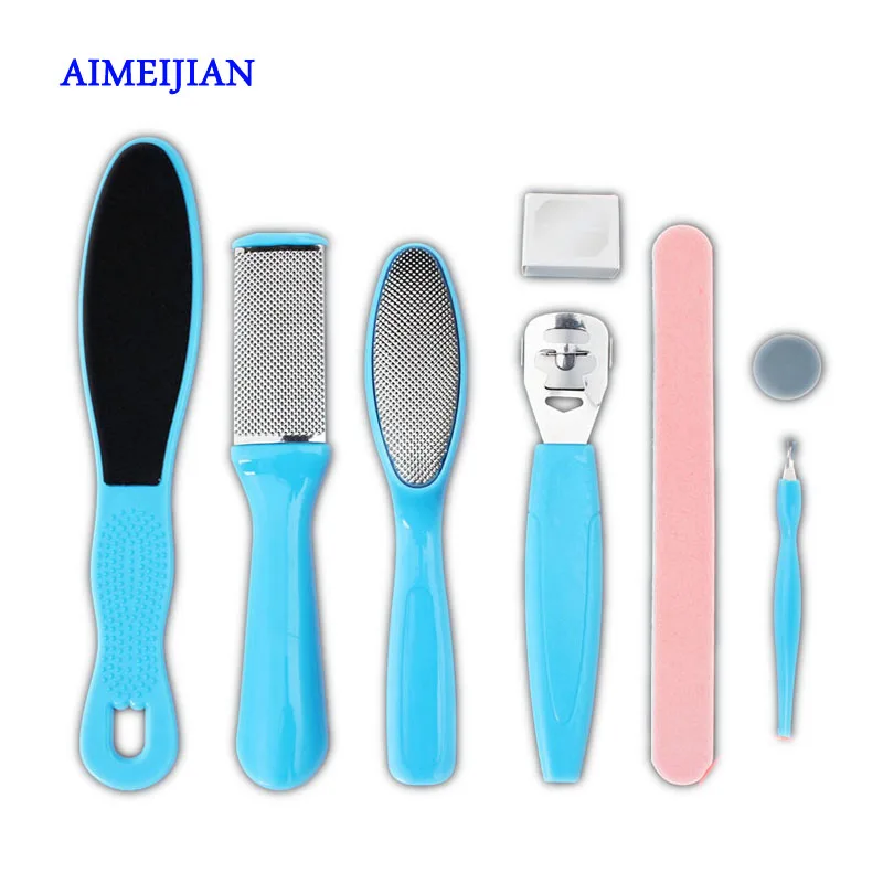 

12PCS Portable Foot File Set Dead Hard Skin Callus Remover Cuticle Pusher Scraper Pedicure Foot Rasp Tools Foot Nail/Skin Care