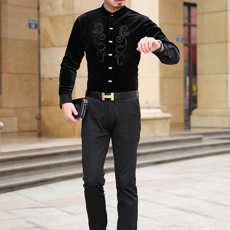 Mu Yuan Yang, Новое поступление, мужские рубашки, мужские рубашки с длинным рукавом, с одной грудью, деловая Повседневная рубашка, мужские рубашки, Мужская одежда, мужская рубашка