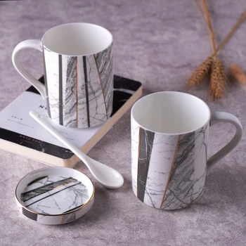 

Scandinavian Style Bone China Mug Elegant Embossed Coffee Mug Ceramic Milk Mug Office Meeting Tea Mug