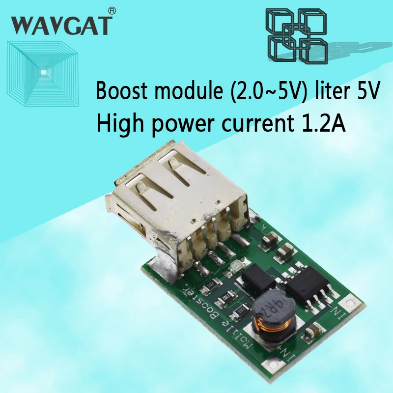 DC-DC 2V-5V to 5V 1200MA 1.2A Step-Up Booster USB Mobile Power Supply Module