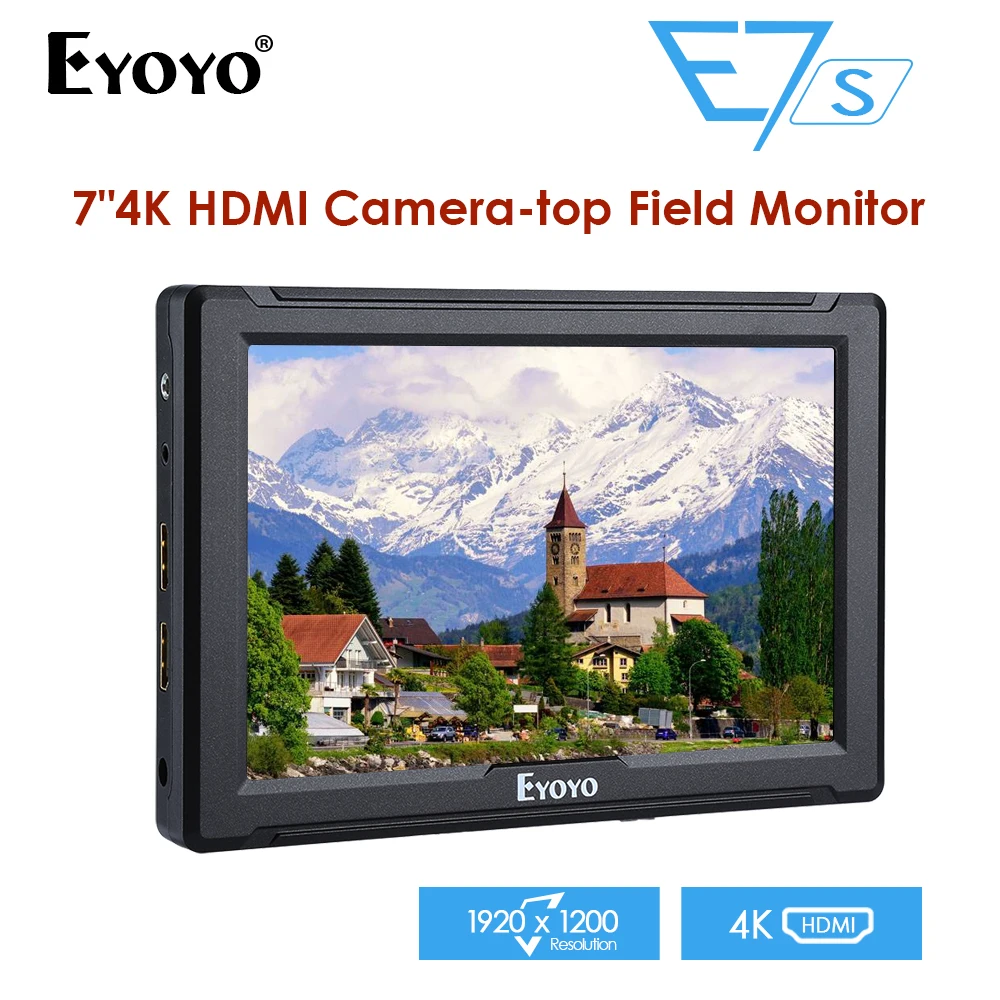 

E7S 7" Inch Utra Slim IPS Full HD 1920x1200 4K HDMI SDI On-camera Video Field Monitor for BMPCC Canon Nikon Sony DSLR Camera