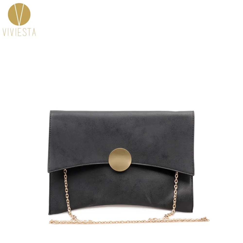 Стильный Замшевый клатч-конверт женская элегантная стильная простая Минималистичная дизайнерская модная большая сумочка на цепочке