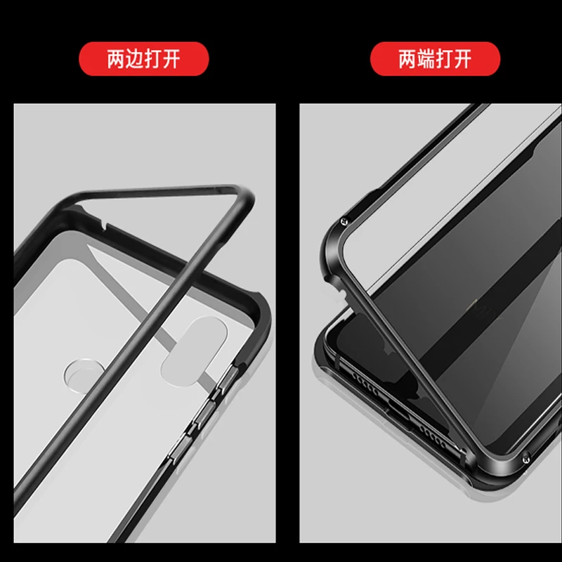 Для Xiaomi MIX 3 чехол из закаленного стекла Алюминиевый металлический бампер рамка для Xiaomi MIX3 металлический чехол-накладка в форме колонки рамка