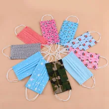 20pcs/Pack Fashion Disposable mask three – layer printing non – woven cartoon mask summer sunscreen dust masks pano de bocamaske