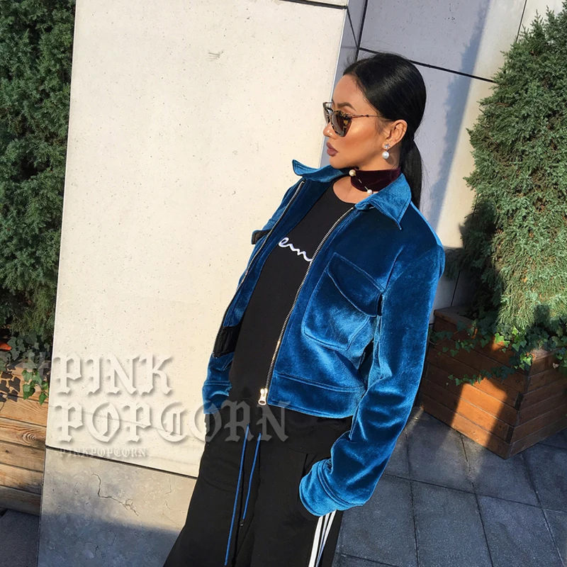 Good Quality Rich Looking Women Basic Coats Winter Velvet Jacket Bomber Coat Outerwear Autumn